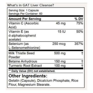 Gat Sport Liver Cleanse 60 Caps